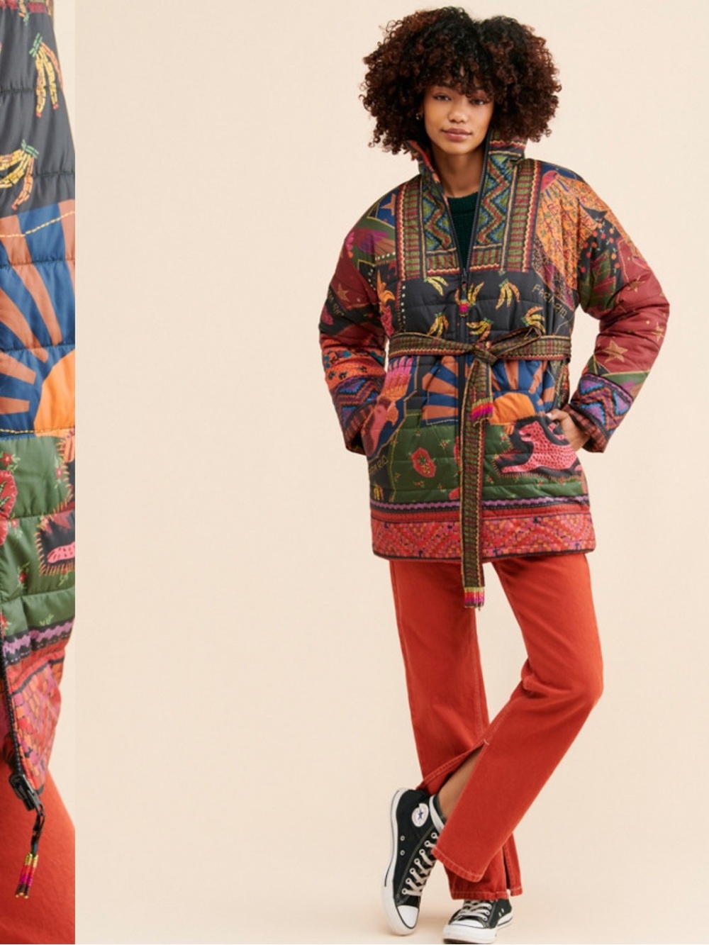 FARM Rio Multicolor Quilted Printed Puffer Jacket - Picture 4 of 13